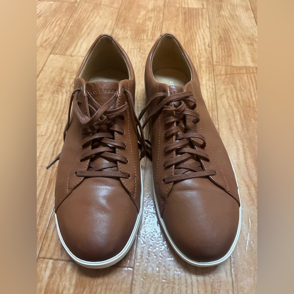 COLE HAAN Grand OS Shoes Crosscourt Sneaker Tan Oxford C26521 Mens 13 M $170 - Picture 3 of 8